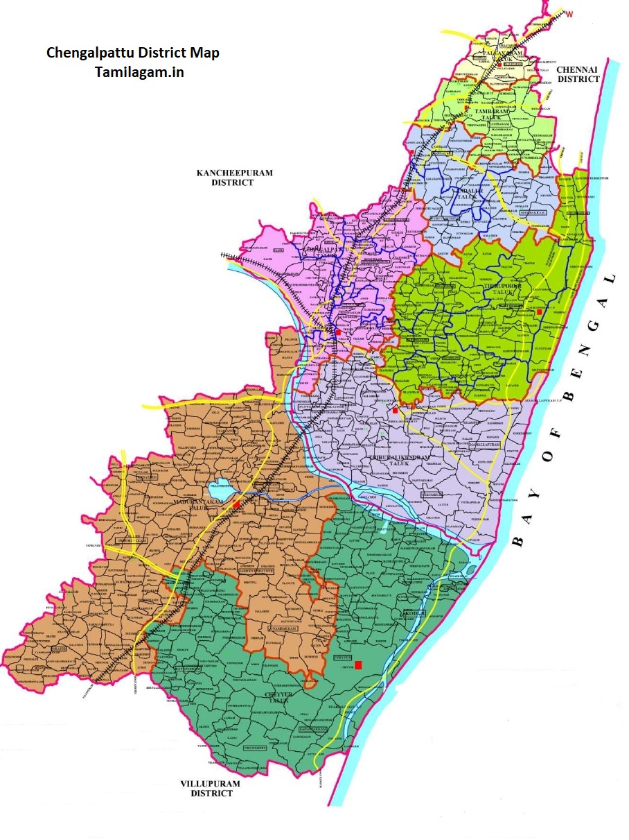 Chengalpattu District Political Map Updated