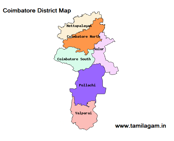 Coimbatore District Map 