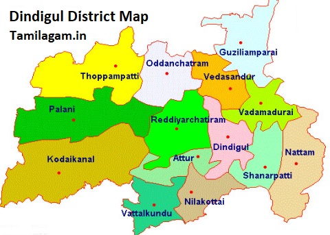 Dindigul District Political Map Updated