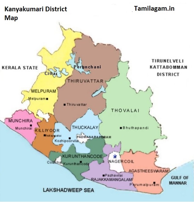 Kanyakumari District Political Map Updated