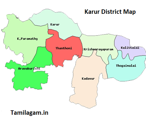 Karur District Political Map Updated