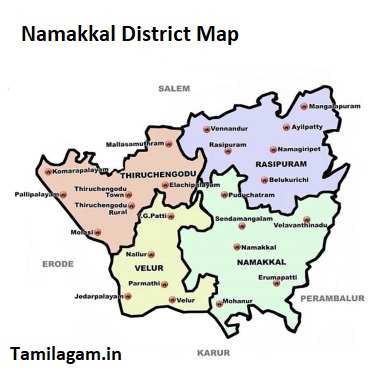 Namakkal District Political Map Updated