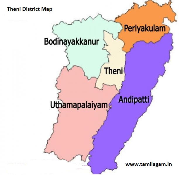 Theni District Map 