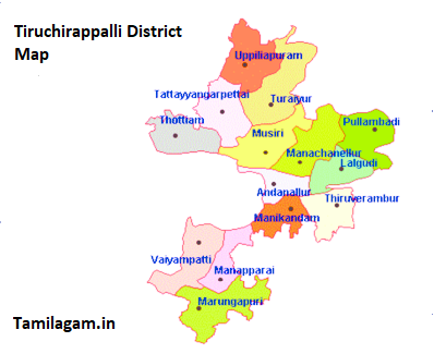 Tiruchirappalli District Political Map Updated