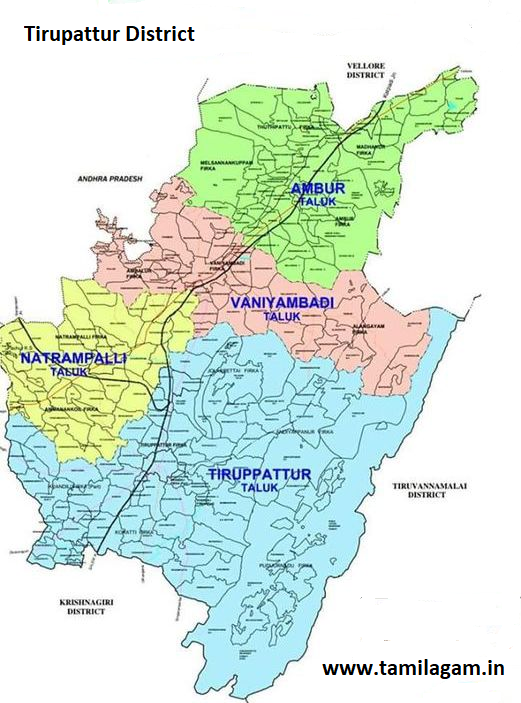 Tirupattur District Political Map Updated