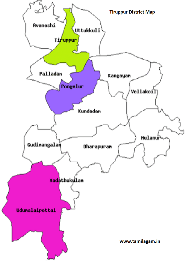 Tirupur District Political Map Updated